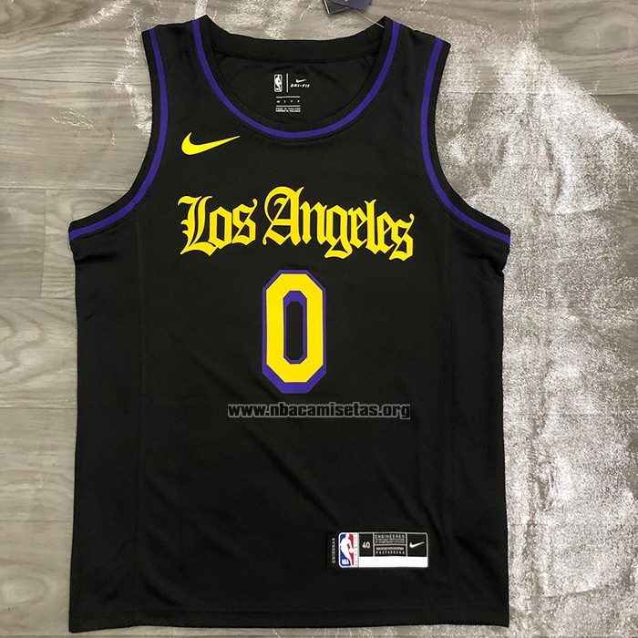 Camiseta Los Angeles Lakers Nick Young NO 0 Ciudad 2019-20 Negro